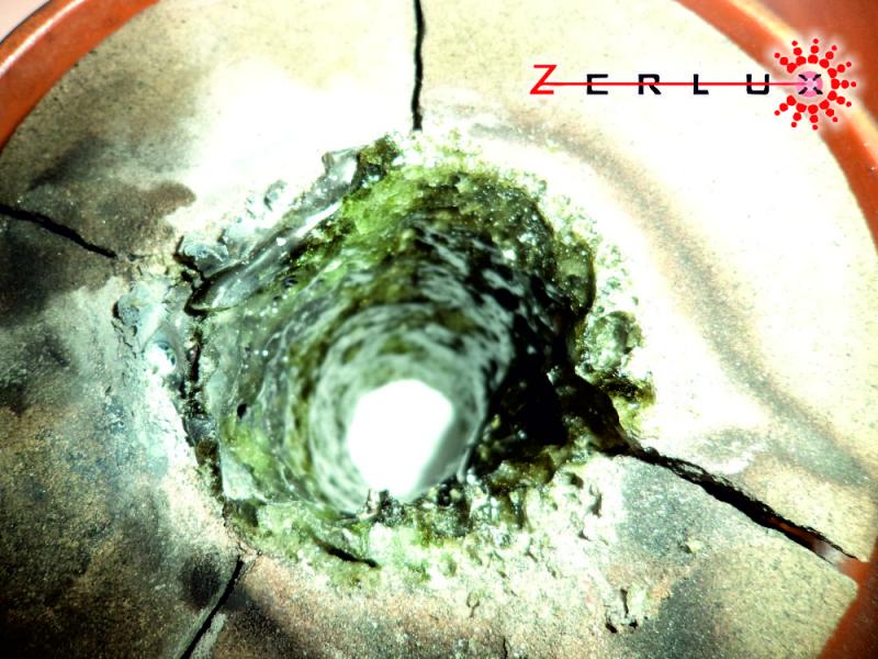 ZerLux technológiával megfúrt kőzet